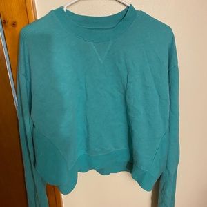 Pacsun LA hearts cropped crewneck blue